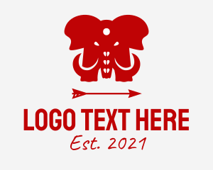 Red Elephant Arrow  logo