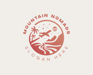 Mountain Airplane Travel logo design