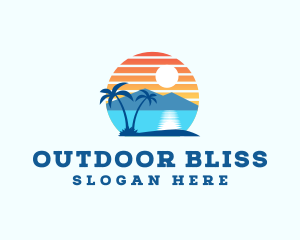 Summer Sunset Vacation logo design