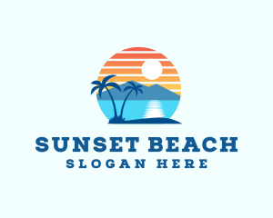 Summer Sunset Vacation logo design