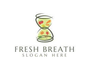 Fresh Hourglass Grocery logo design