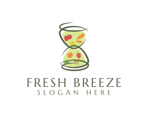 Fresh Hourglass Grocery logo design