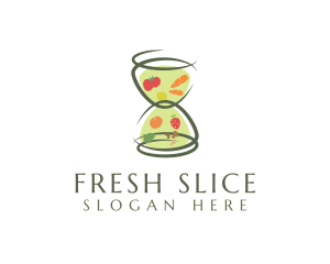 Fresh Hourglass Grocery logo design