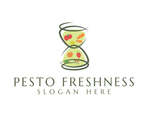 Fresh Hourglass Grocery logo design