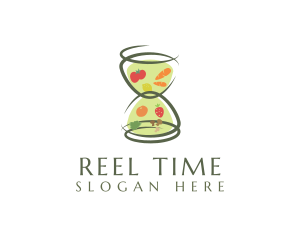 Fresh Hourglass Grocery logo design