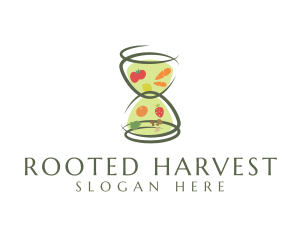 Fresh Hourglass Grocery logo design