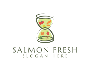 Fresh Hourglass Grocery logo design