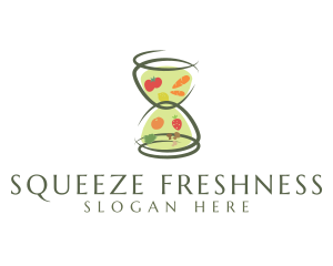 Fresh Hourglass Grocery logo design