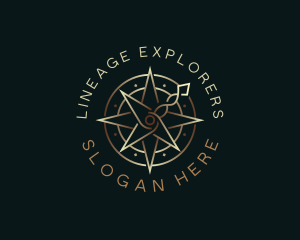 Luxury Compass Traveler Destination logo design