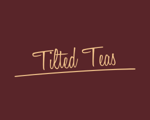 Tilted Script Underline logo