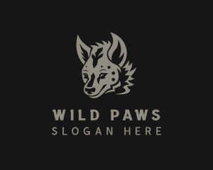 Wild Hyena Animal logo design