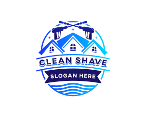 Pressure Washer Cleaning logo design