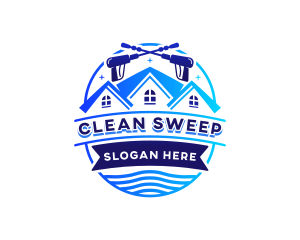 Pressure Washer Cleaning logo design