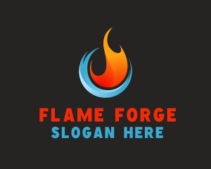 Industrial Flame Ice  logo design