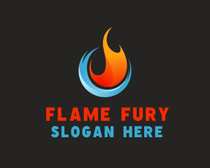 Industrial Flame Ice  logo design