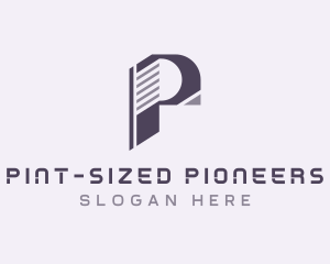 Cyber Technology Letter P logo design