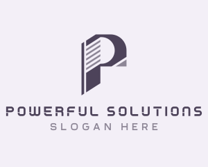 Cyber Technology Letter P logo design