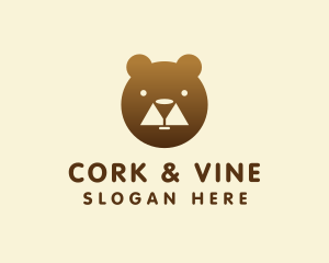 Martini Bear Pub logo design