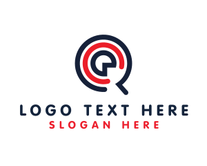 Music App Letter Q logo design