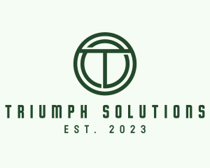 Real Estate Contractor Letter T logo design