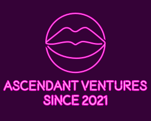 Neon Sexy Lips  logo design