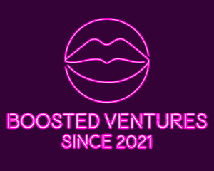 Neon Sexy Lips  logo design