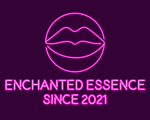 Neon Sexy Lips  logo design