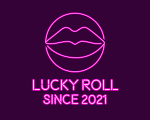 Neon Sexy Lips  logo design