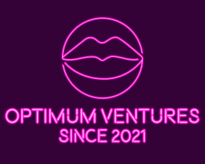 Neon Sexy Lips  logo design