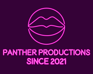 Neon Sexy Lips  logo design