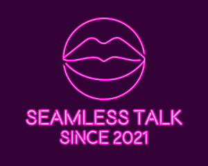 Neon Sexy Lips  logo design