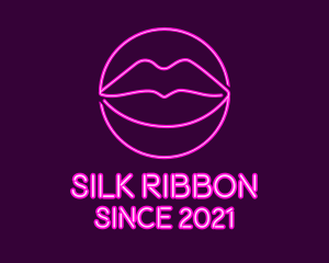 Neon Sexy Lips  logo design