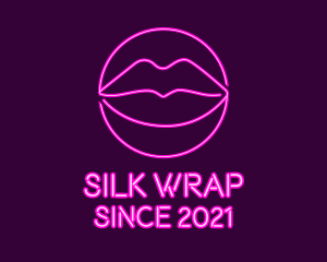 Neon Sexy Lips  logo design