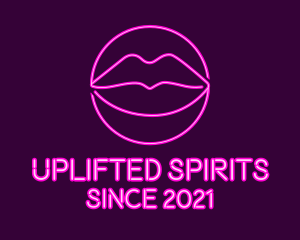 Neon Sexy Lips  logo design