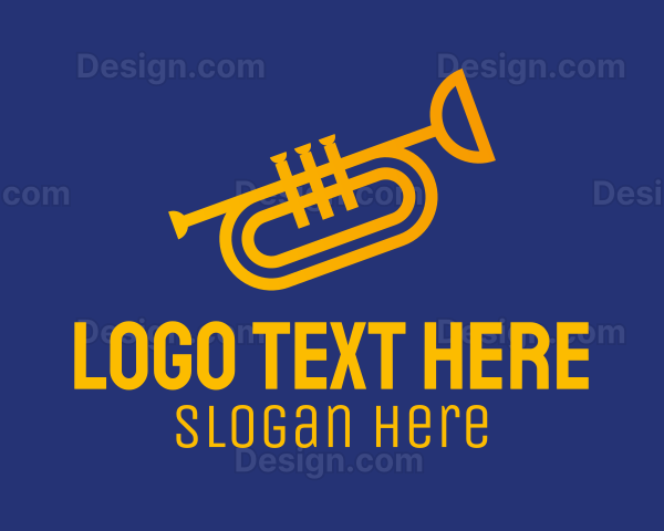 Brass Trumpet Instrument Logo