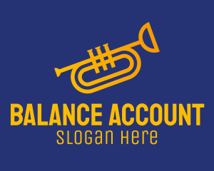 Brass Trumpet Instrument  logo design