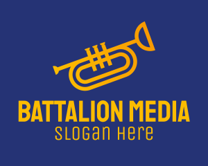 Brass Trumpet Instrument  logo design