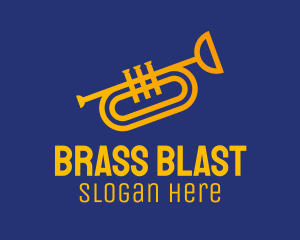 Brass Trumpet Instrument  logo design