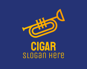 Brass Trumpet Instrument  logo design