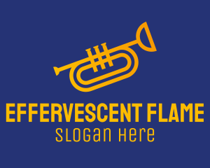 Brass Trumpet Instrument  logo design