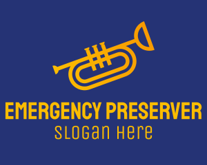 Brass Trumpet Instrument  logo design