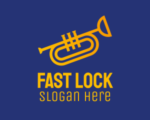 Brass Trumpet Instrument  logo design