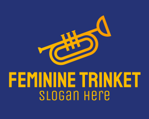 Brass Trumpet Instrument  logo design