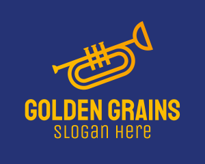 Brass Trumpet Instrument  logo design