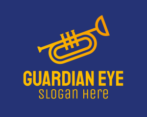 Brass Trumpet Instrument  logo design