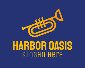 Brass Trumpet Instrument  logo design