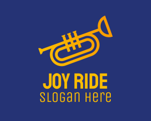 Brass Trumpet Instrument  logo design