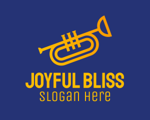 Brass Trumpet Instrument  logo design