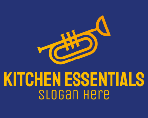 Brass Trumpet Instrument  logo design