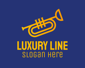 Brass Trumpet Instrument  logo design